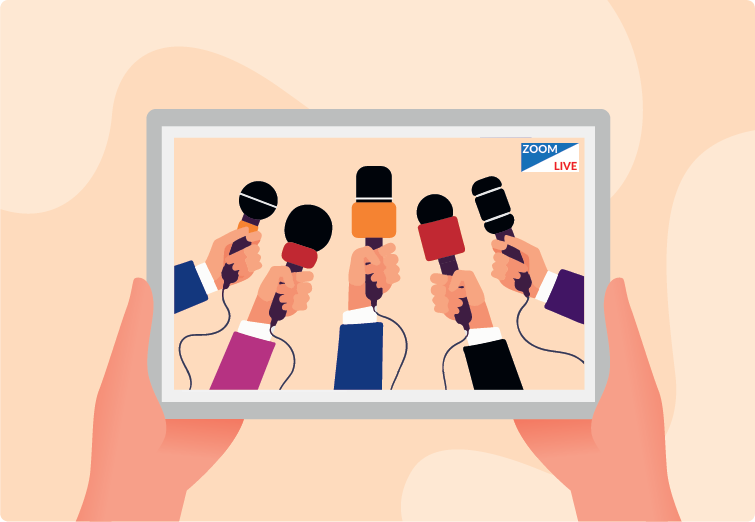 Digital Press Conference by FRHS India Stock Image