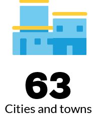 63 Cities & Towns across