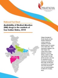 National Factsheet - Availability of Medical Abortion Drugs in the Markets of Four Indian States, 2018